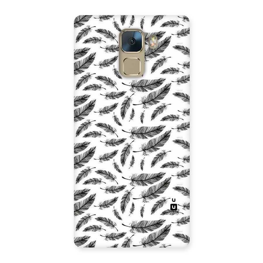 Black Feather Back Case for Huawei Honor 7