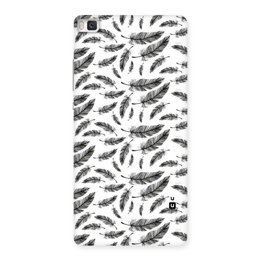 Black Feather Back Case for Huawei P8