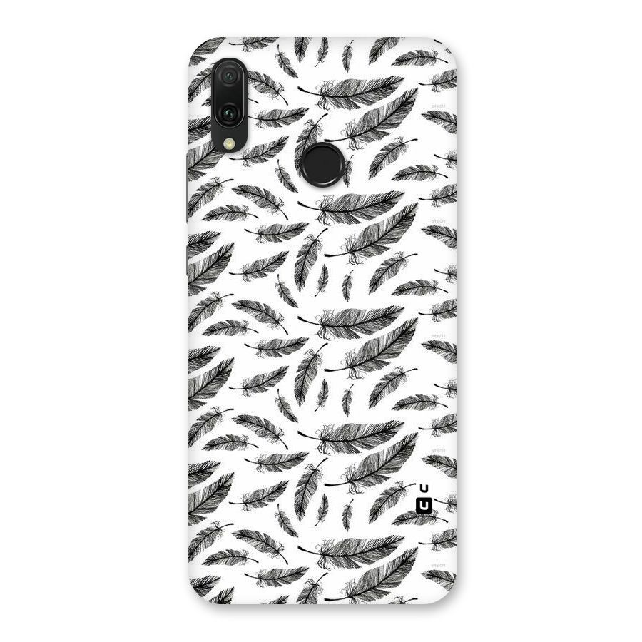 Black Feather Back Case for Huawei Y9 (2019)