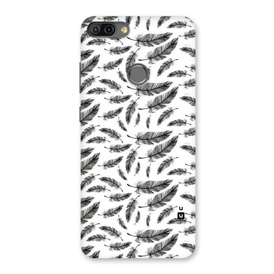 Black Feather Back Case for Infinix Hot 6 Pro