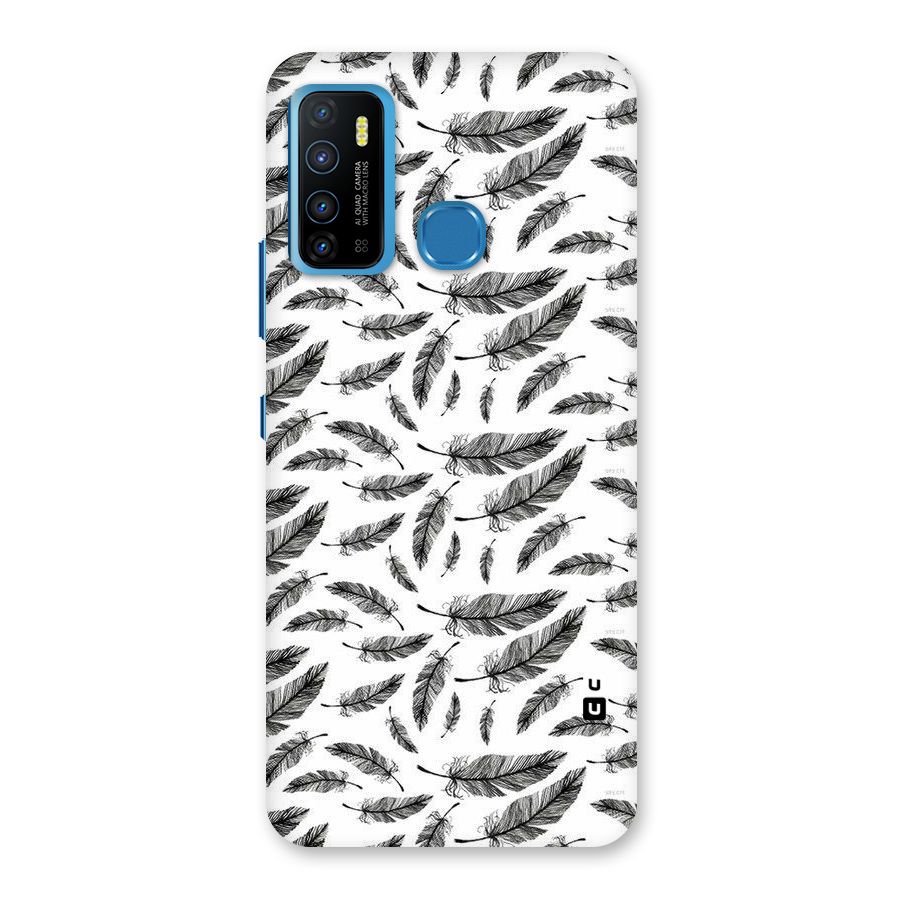 Black Feather Back Case for Infinix Hot 9