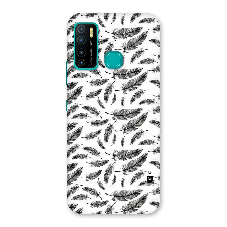 Black Feather Back Case for Infinix Hot 9 Pro