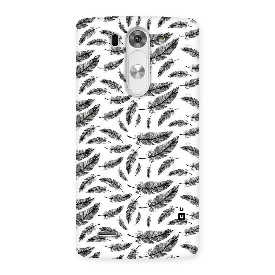 Black Feather Back Case for LG G3 Beat
