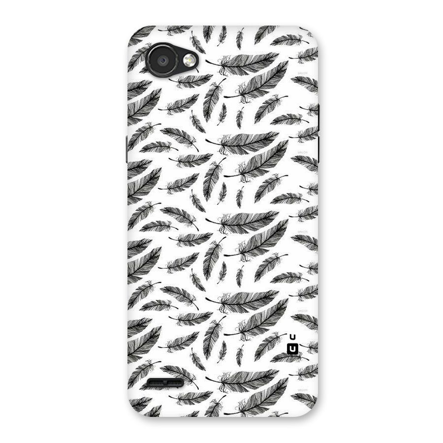 Black Feather Back Case for LG Q6