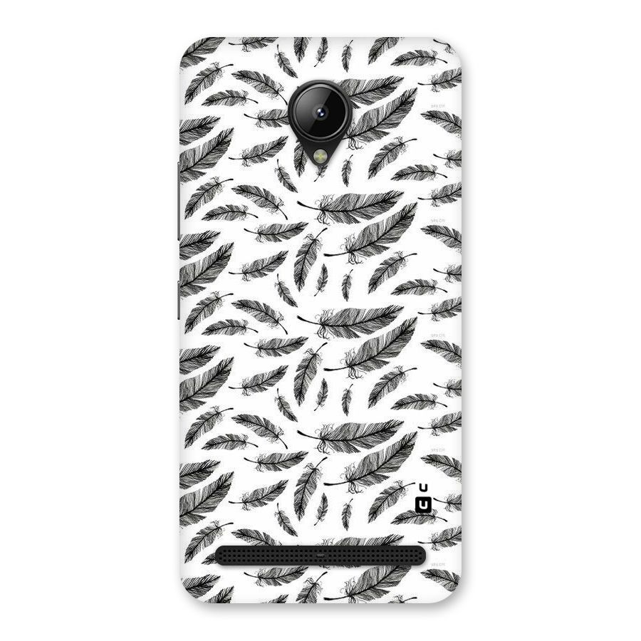 Black Feather Back Case for Lenovo C2