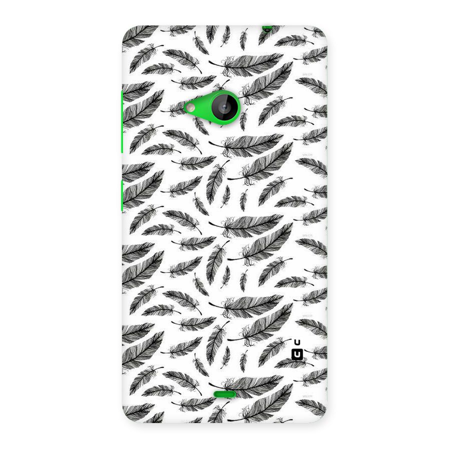 Black Feather Back Case for Lumia 535