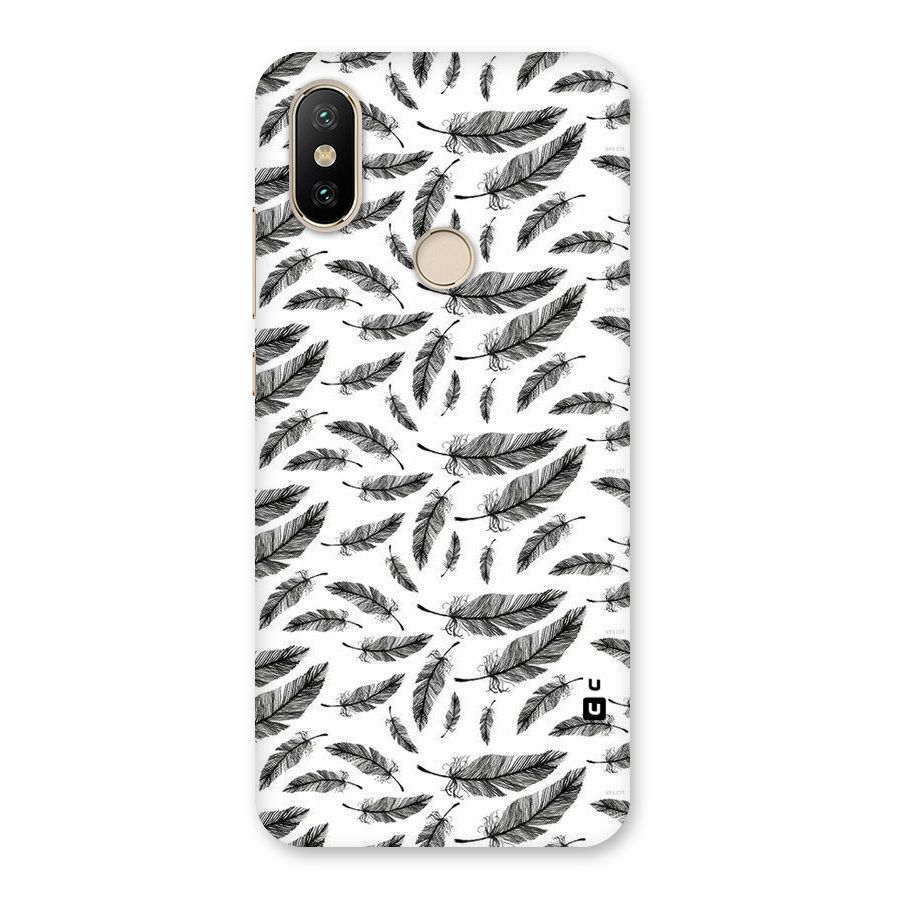 Black Feather Back Case for Mi A2