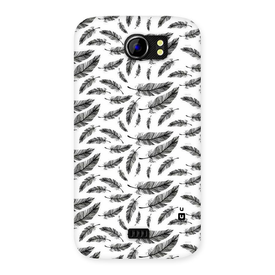 Black Feather Back Case for Micromax Canvas 2 A110