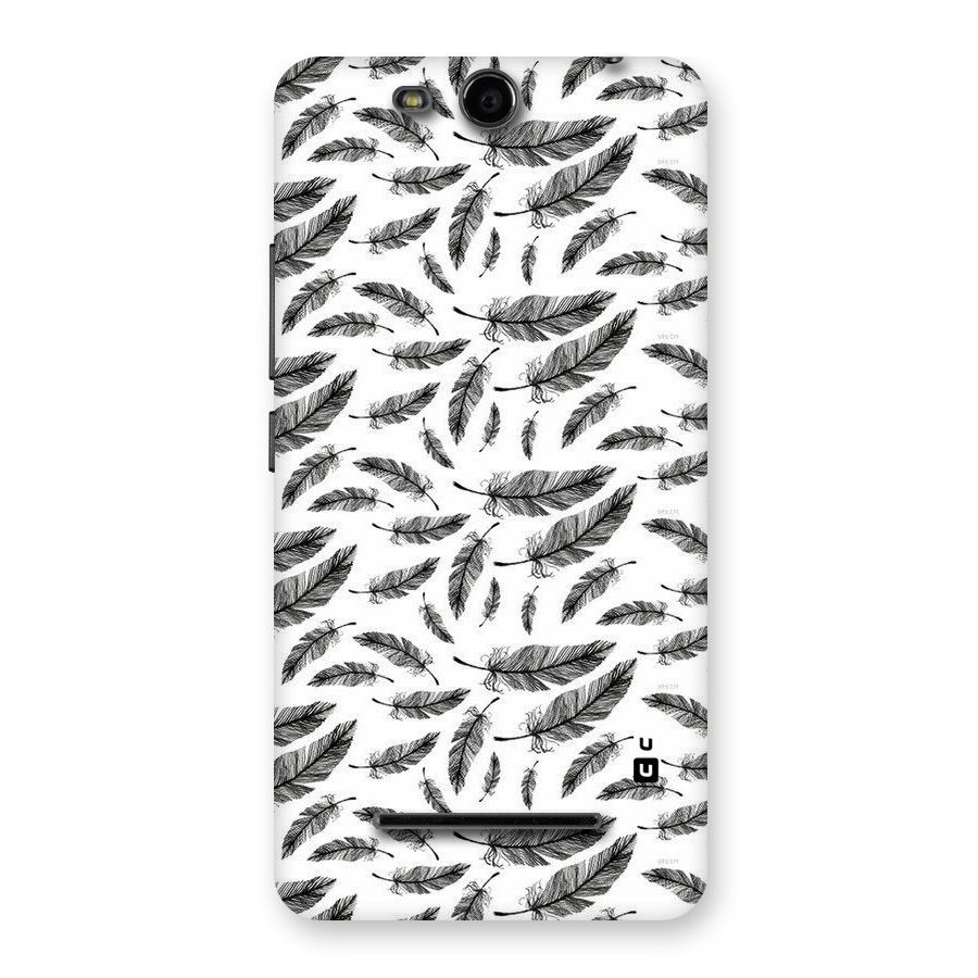 Black Feather Back Case for Micromax Canvas Juice 3 Q392