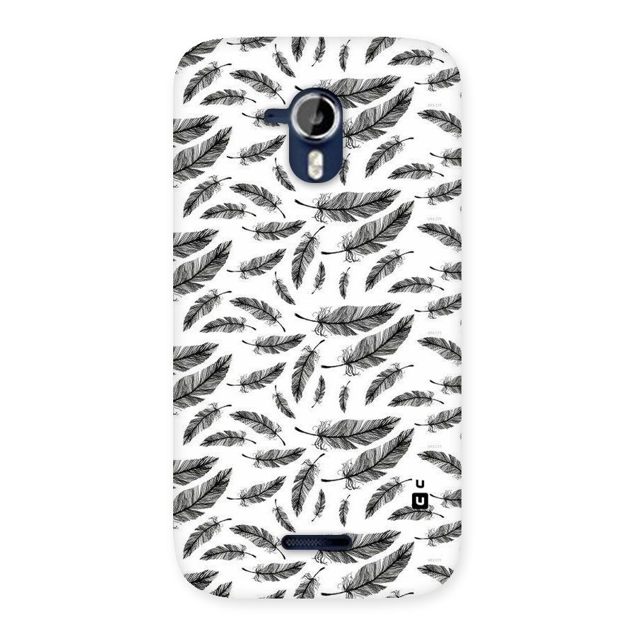 Black Feather Back Case for Micromax Canvas Magnus A117