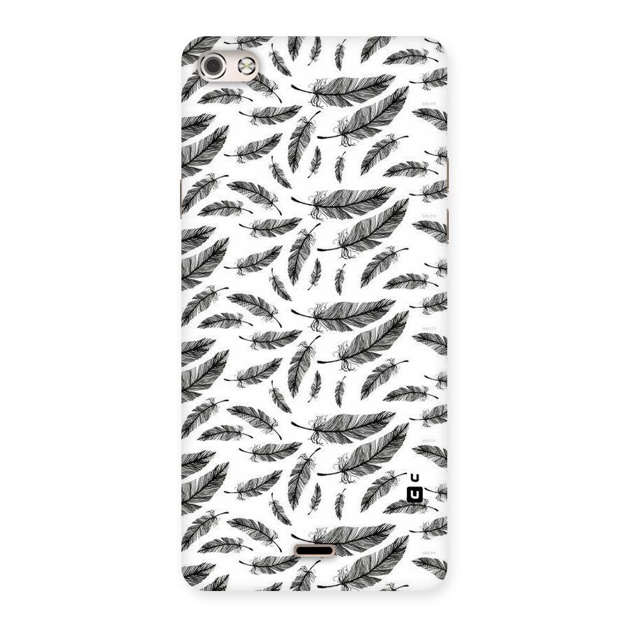 Black Feather Back Case for Micromax Canvas Silver 5