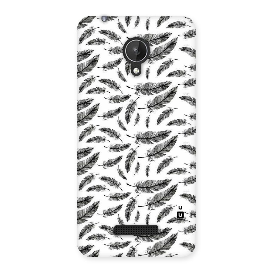 Black Feather Back Case for Micromax Canvas Spark Q380