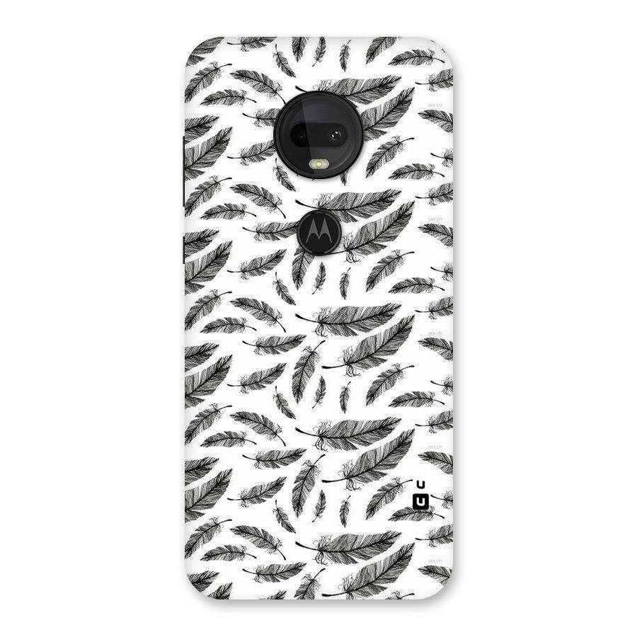 Black Feather Back Case for Moto G7