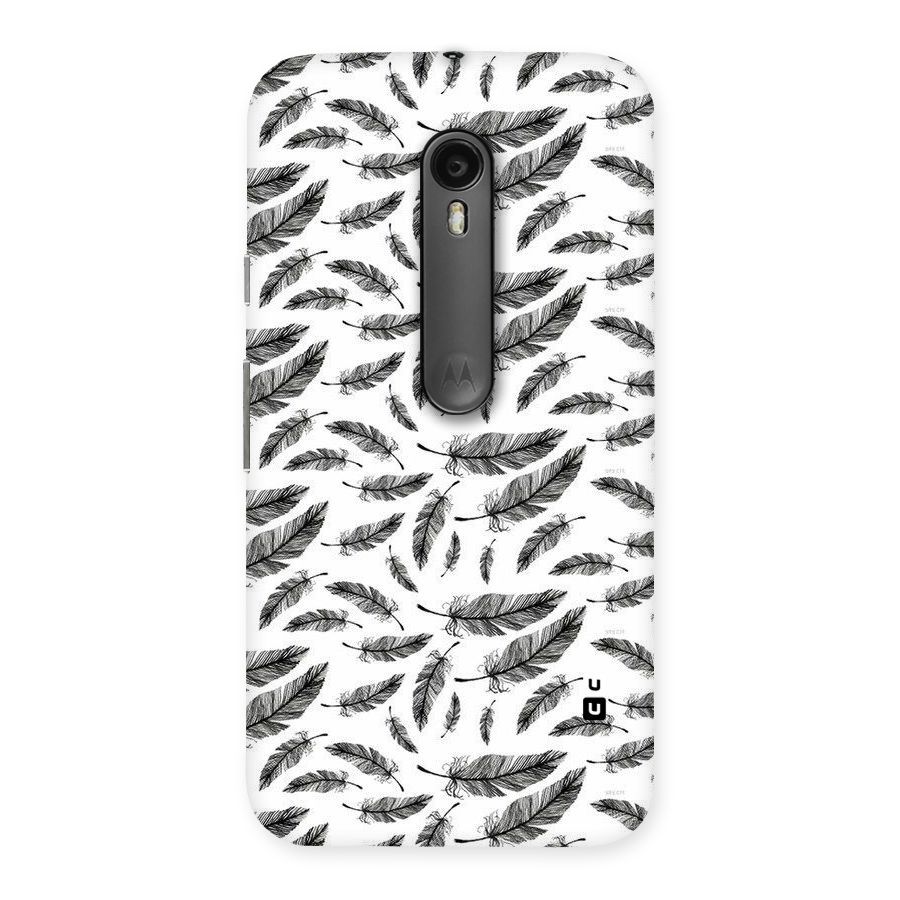 Black Feather Back Case for Moto G Turbo