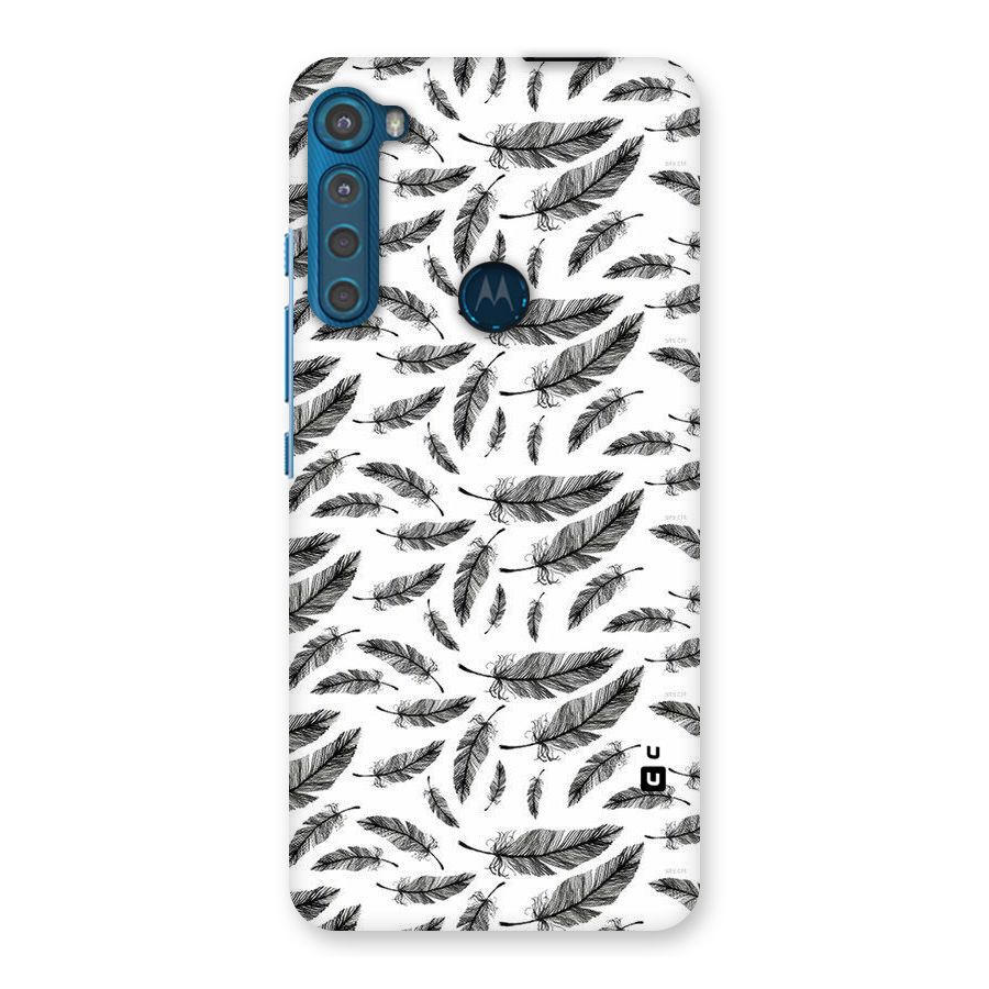 Black Feather Back Case for Motorola One Fusion Plus