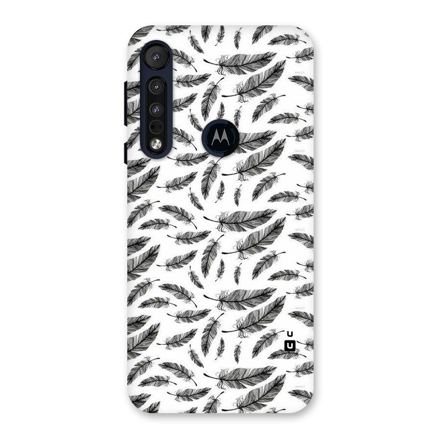Black Feather Back Case for Motorola One Macro