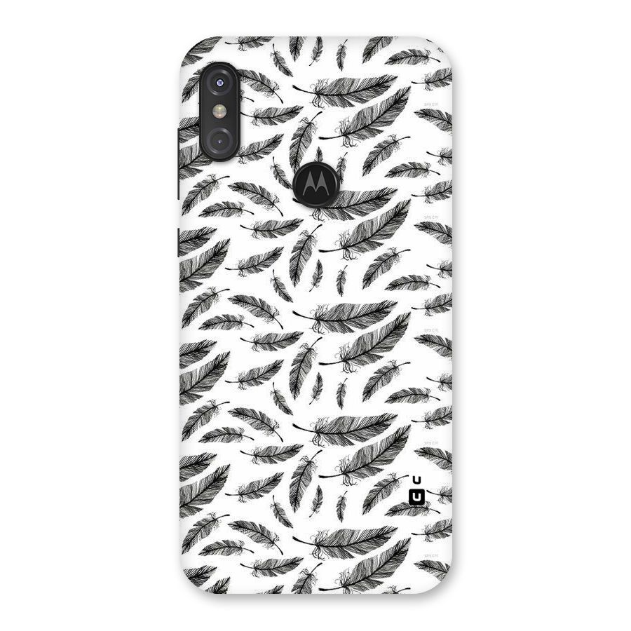 Black Feather Back Case for Motorola One Power