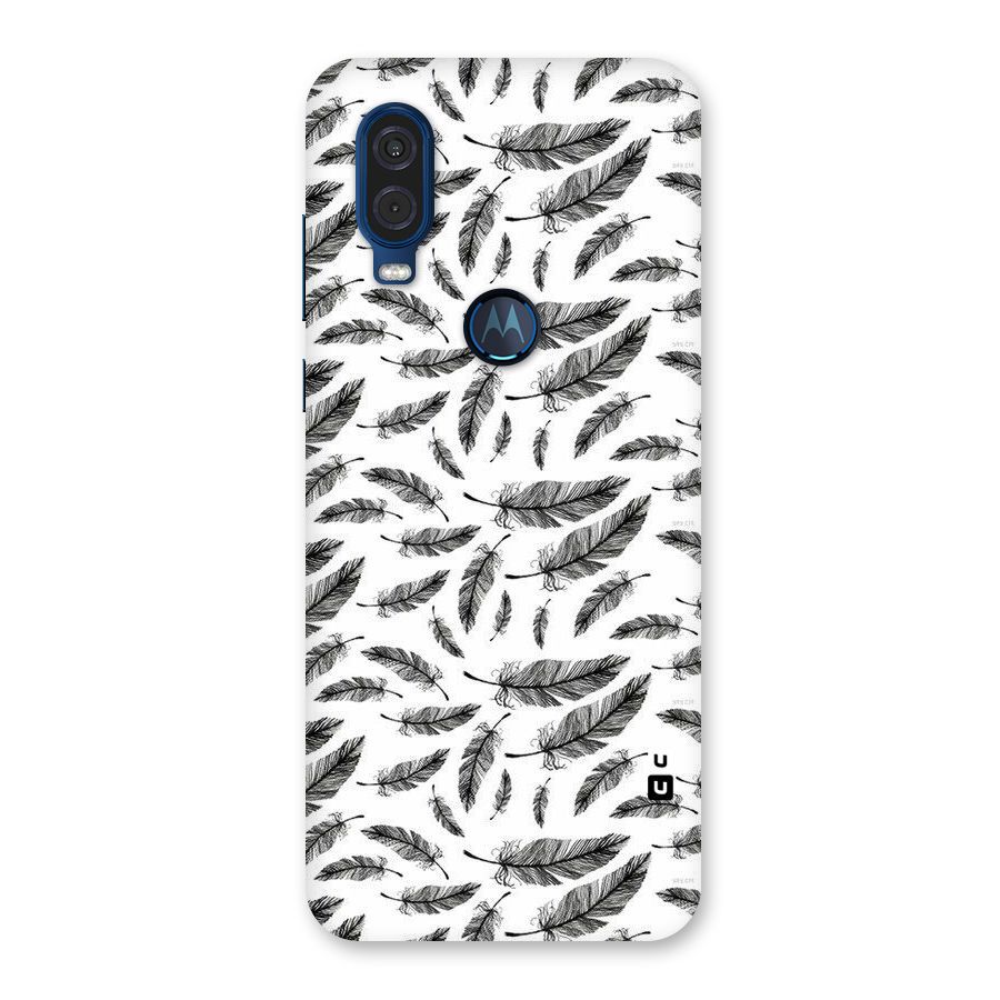 Black Feather Back Case for Motorola One Vision