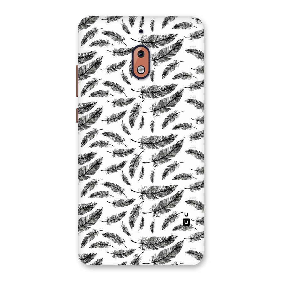 Black Feather Back Case for Nokia 2.1