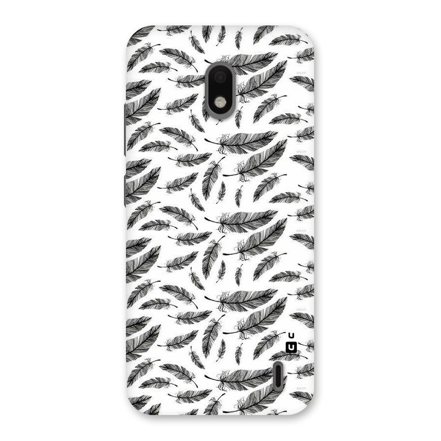 Black Feather Back Case for Nokia 2.2