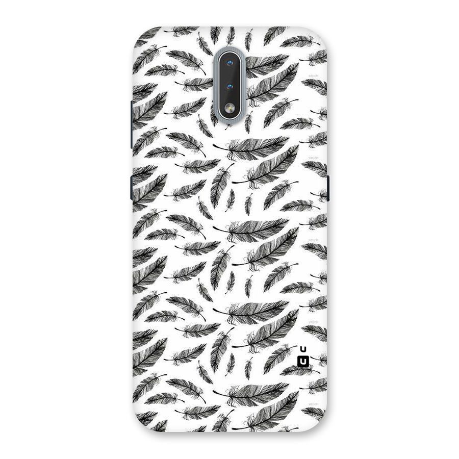 Black Feather Back Case for Nokia 2.3