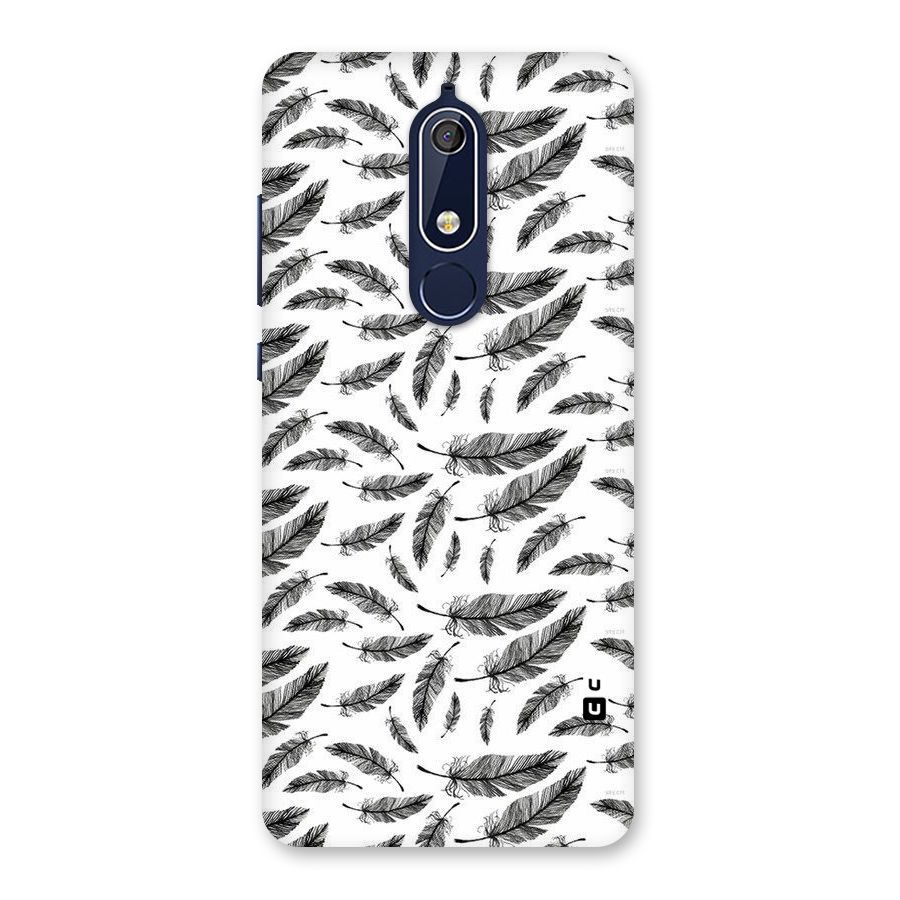 Black Feather Back Case for Nokia 5.1