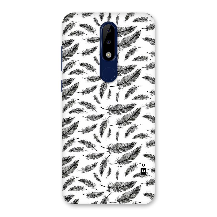 Black Feather Back Case for Nokia 5.1 Plus