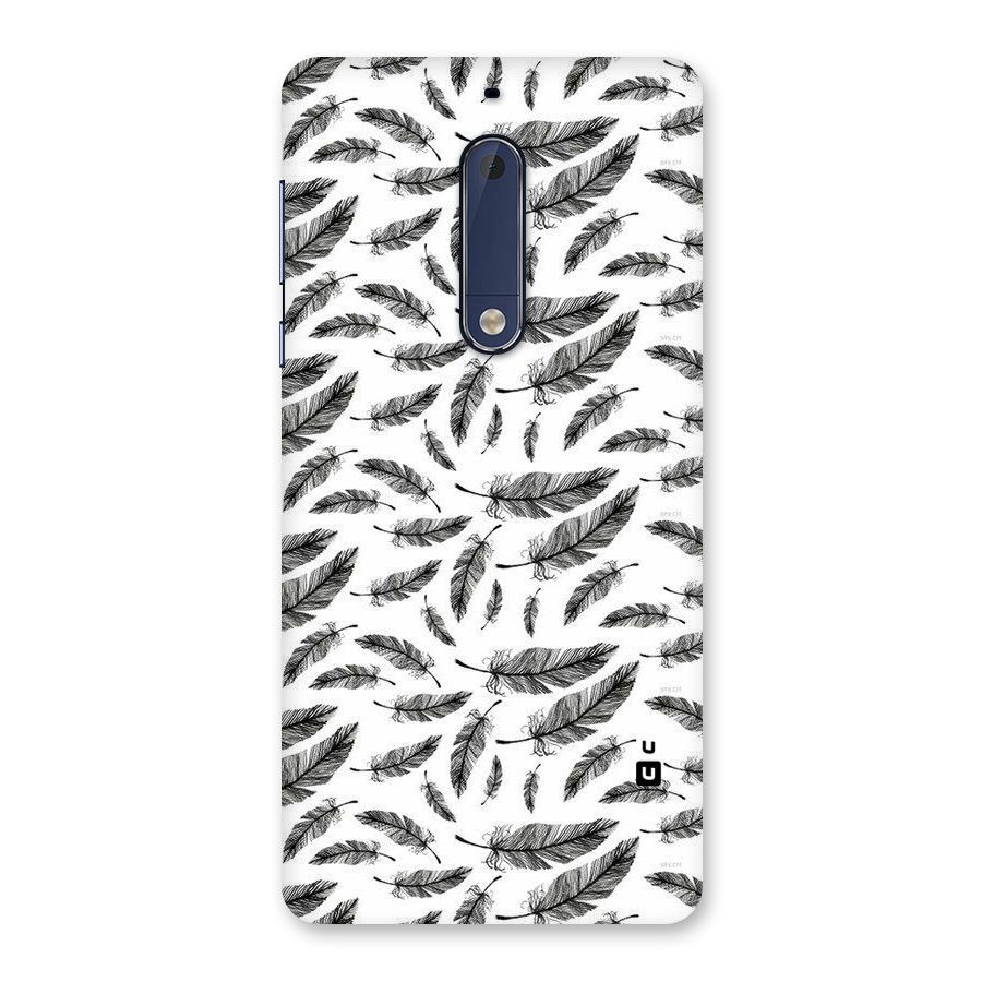 Black Feather Back Case for Nokia 5