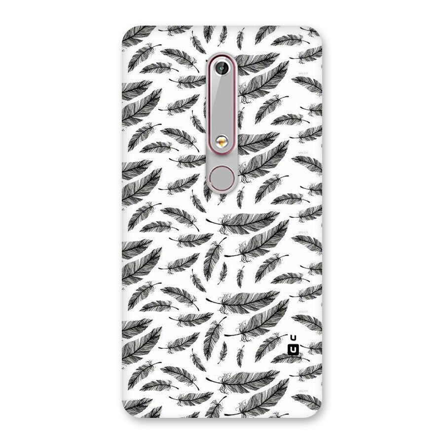 Black Feather Back Case for Nokia 6.1