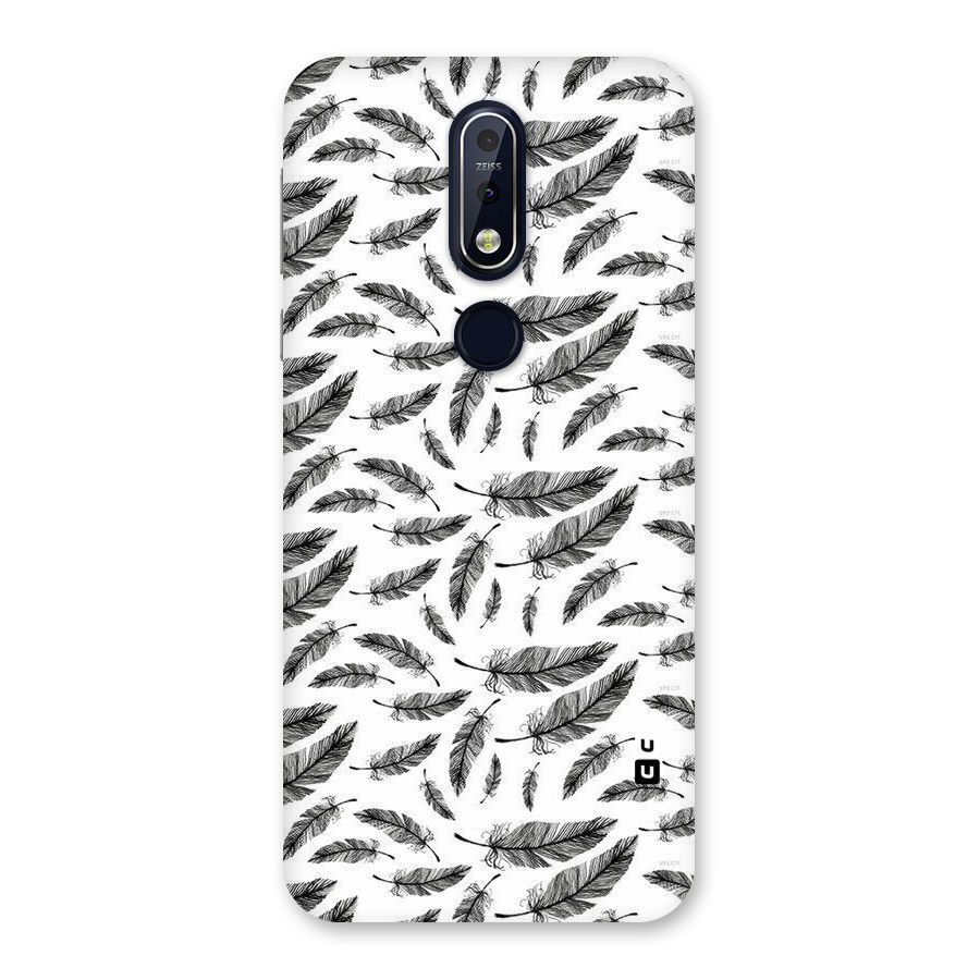 Black Feather Back Case for Nokia 7.1