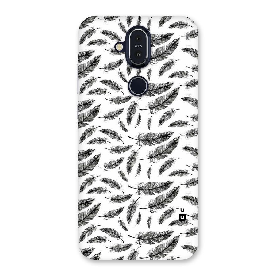 Black Feather Back Case for Nokia 8.1