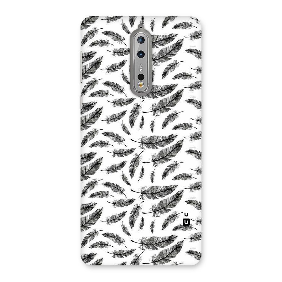 Black Feather Back Case for Nokia 8