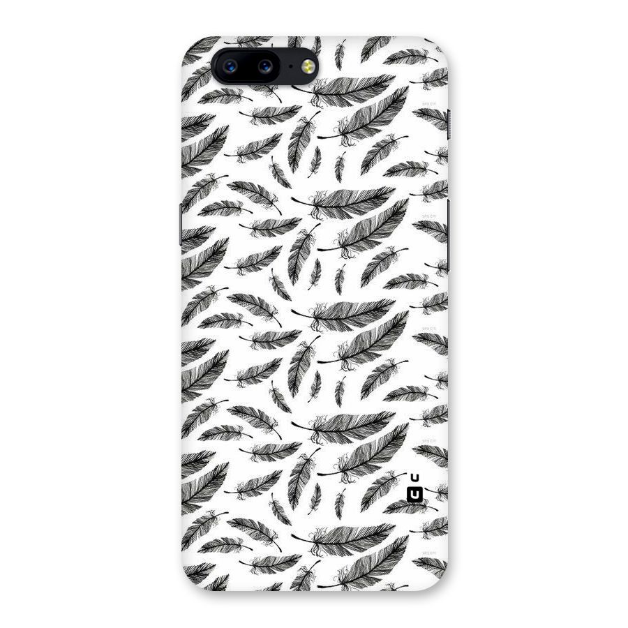 Black Feather Back Case for OnePlus 5
