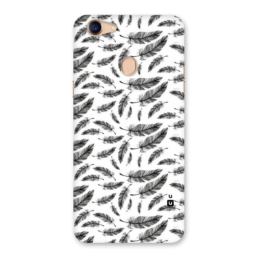 Black Feather Back Case for Oppo F5 Youth