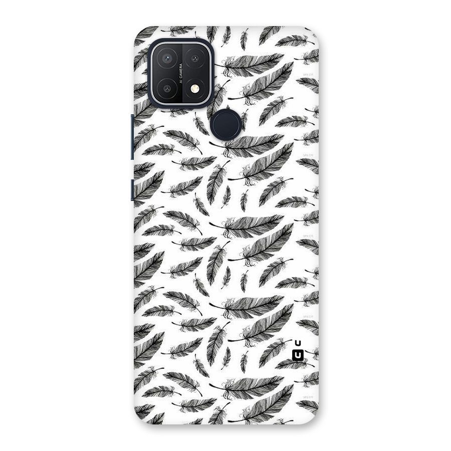 Black Feather Back Case for Oppo A15