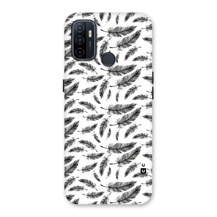 Black Feather Back Case for Oppo A32
