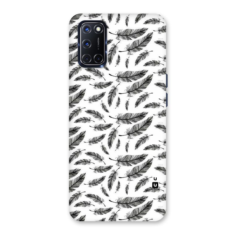 Black Feather Back Case for Oppo A52