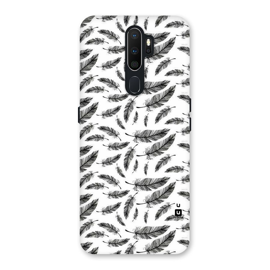 Black Feather Back Case for Oppo A5 (2020)