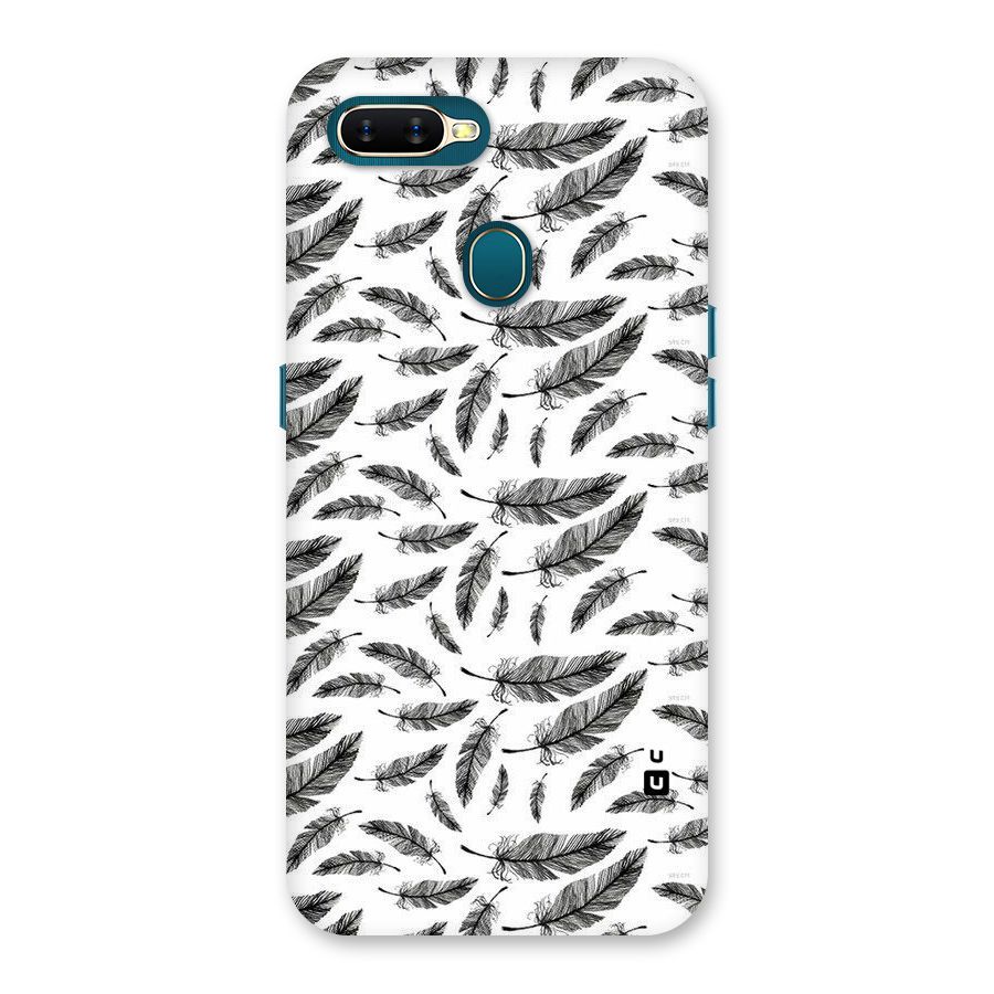 Black Feather Back Case for Oppo A7