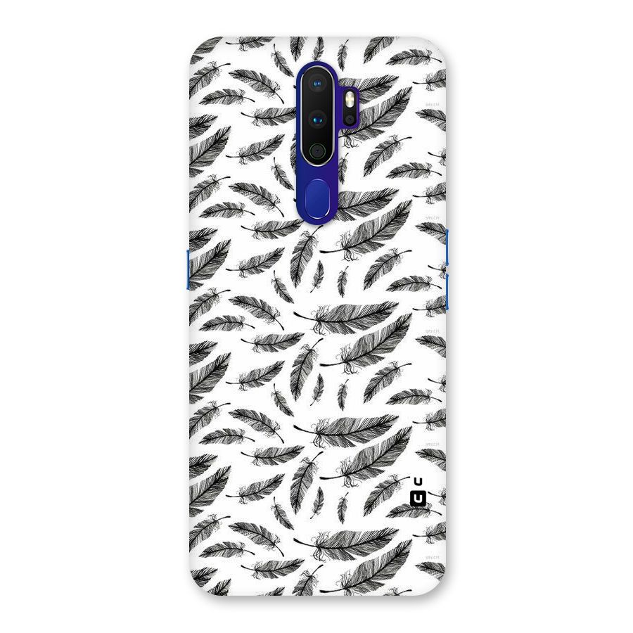 Black Feather Back Case for Oppo A9 (2020)