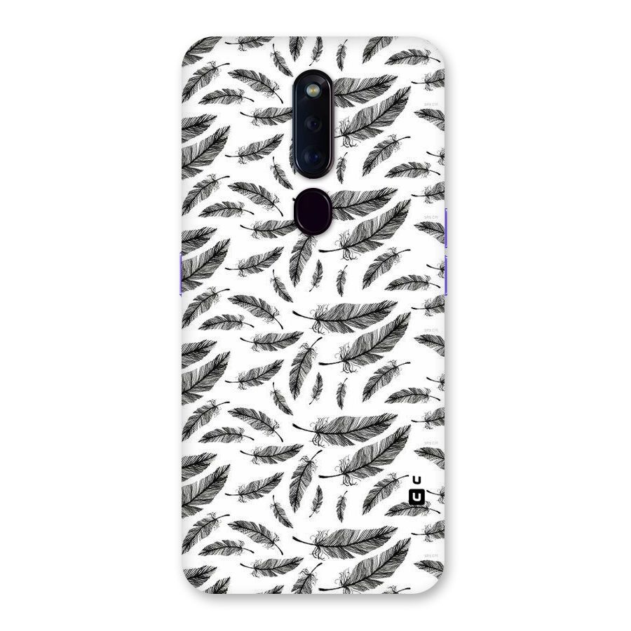 Black Feather Back Case for Oppo F11 Pro