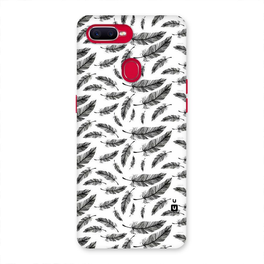 Black Feather Back Case for Oppo F9 Pro