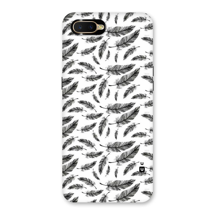 Black Feather Back Case for Oppo K1