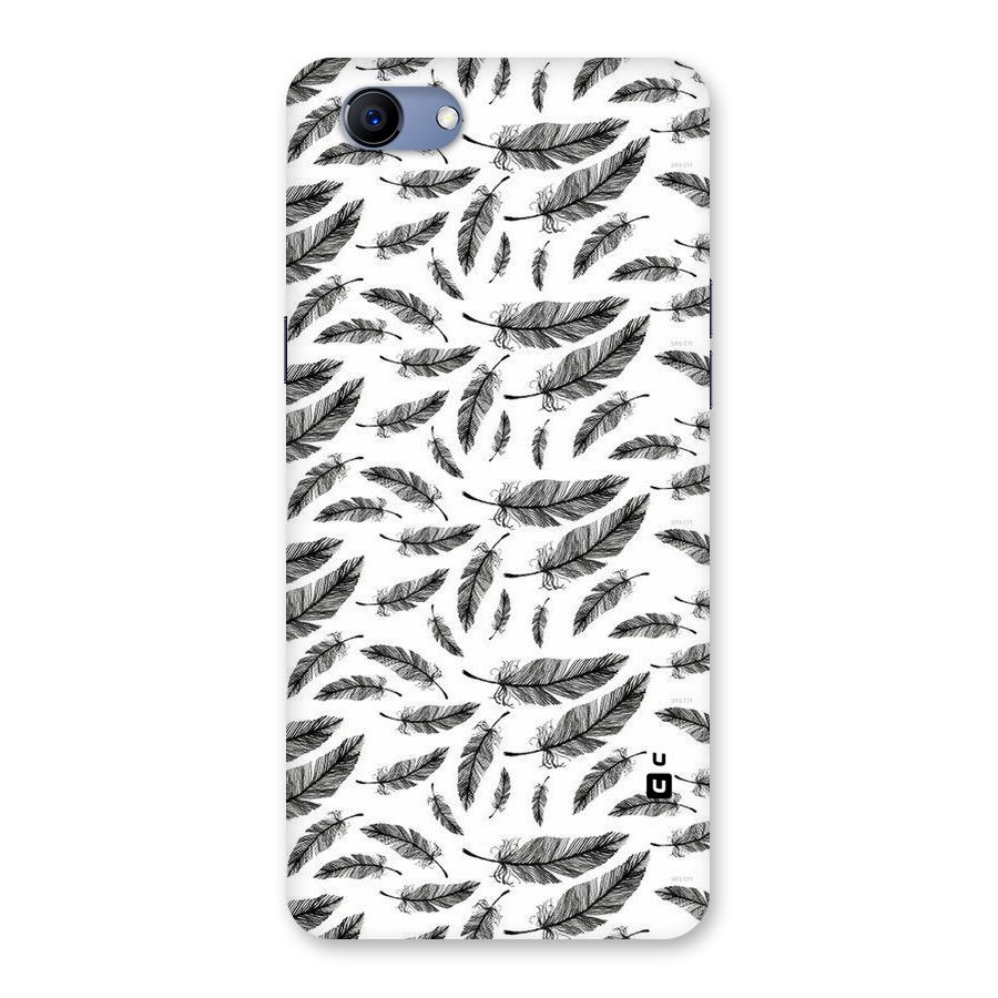 Black Feather Back Case for Oppo Realme 1