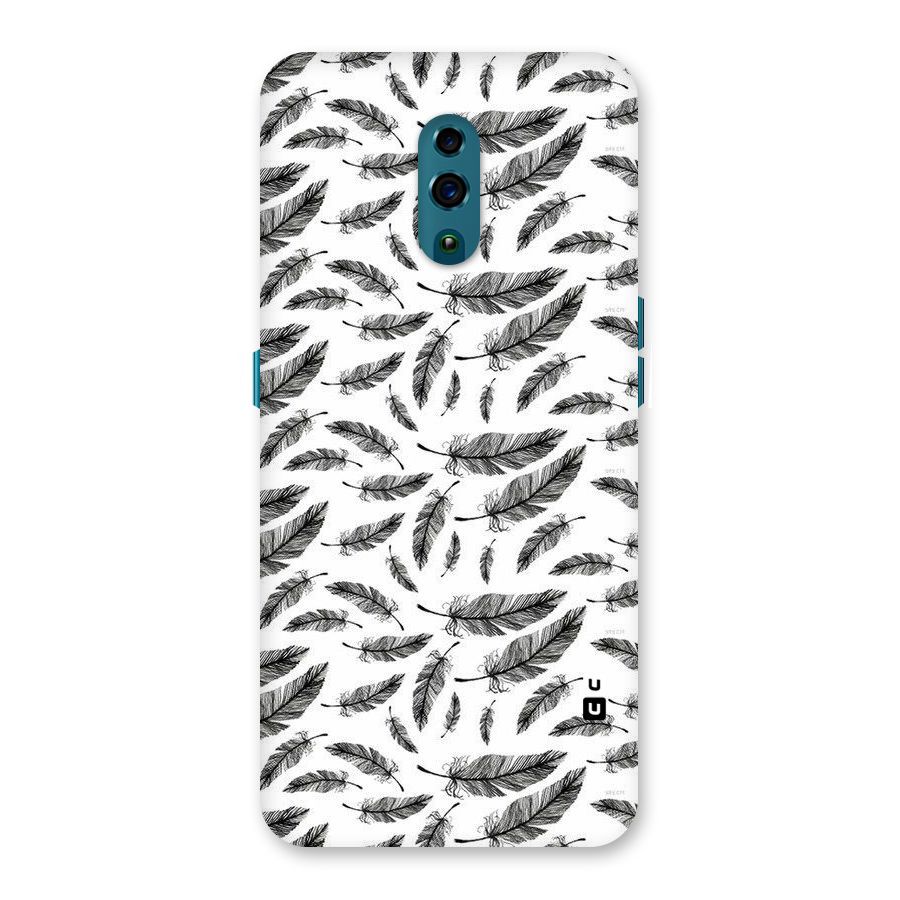Black Feather Back Case for Oppo Reno