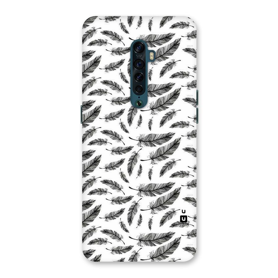 Black Feather Back Case for Oppo Reno2