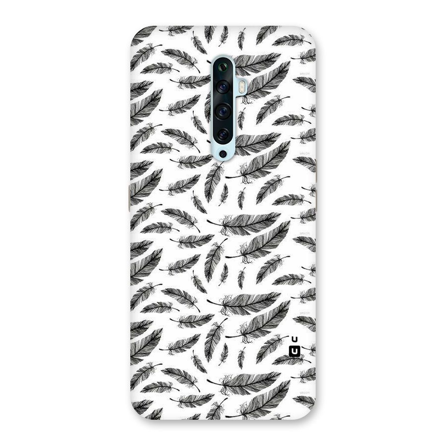 Black Feather Back Case for Oppo Reno2 Z