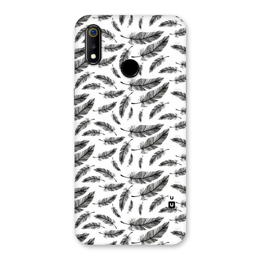 Black Feather Back Case for Realme 3