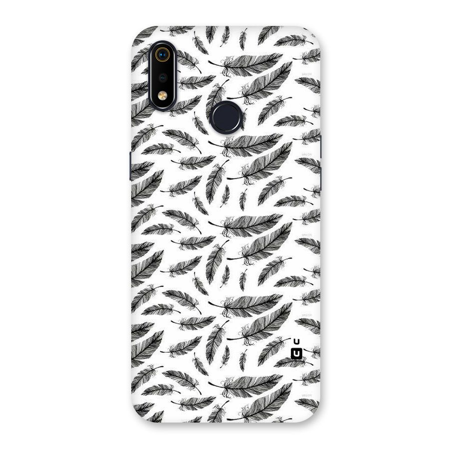 Black Feather Back Case for Realme 3i