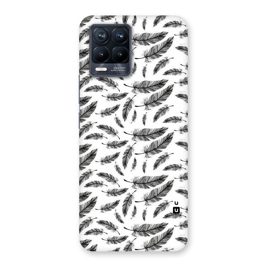 Black Feather Back Case for Realme 8 Pro